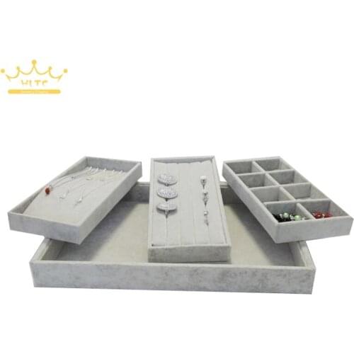 Velvet necklace bracelet ring props velvet jewelry box necklace ring frame display rack jewelry holder pink velvet jewelry tray