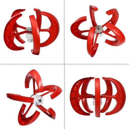 Vertical Wind Turbine Nice Red Lantern Non-Population 400W 600W 800W Wind Generator 12/24V For Home Hybrid Streetlight Use