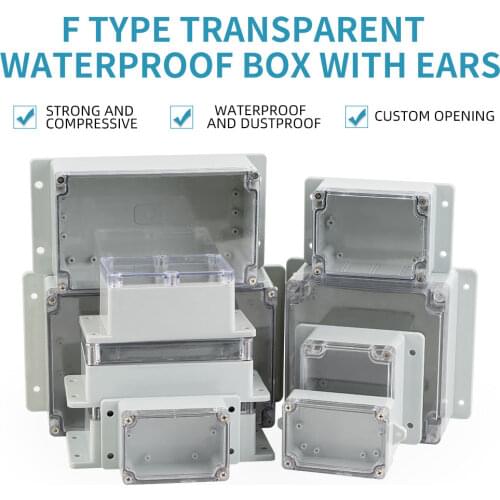 ABS Visible Wire Junction Box Waterproof Electronic Watertight Enclosure Box IP67 Transparent Safe Case Plastic Boxes Organizer