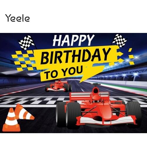 Yeele Sport Racing Car Match Boy Birthday Party Photocall Poster Backdrops For Photographic Child Personalized Photo Background