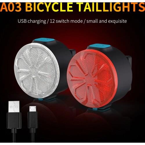 Newest Bicycle TailLight 1200mAh Bike Cycling Waterproof 12 Switch Modes Taillight Super Light With USB Rechargable Safety Light