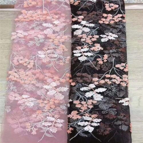 Mesh Bottom Leaves zhu pian xiu hua mian liao Womens Clothing Childrens Clothing Dress Wedding Dress Embroidered Fabric