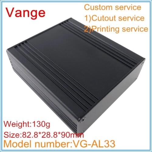 1pcs/lot sand blasting metal profile cases 82.8*28.8*90mm 6063-T5 aluminum enclosure instrument boxes for PCB device