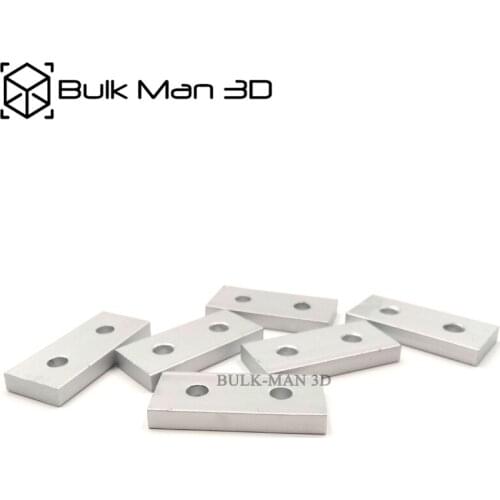 100pcs/Lot 2 Hole Joining Strip Plate for CNC Router 3D Printer V-Slot 20mm Aluminum Extrusion Profiles