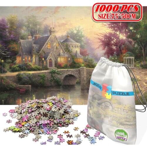 1000Pcs Thomas Spring 3D Jigsaw Puzzles Adults Game Toys for Toys Boring Game Building Assembling Educational Toys