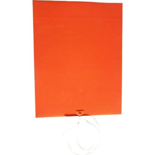 110v 1700w 400*500*1.5mm Silicone Heat Bed for Kitchenware adhesive 1 side 1000mm lead come out from middel of 400mm side