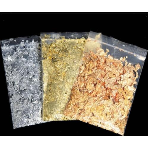 1g Gold Silver Copper Foil Glitter Sequins Nail Art Jewelry Fillings Accessory DIY Handmade Flakes Bling Paillette Stuff Craft