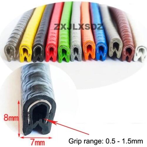 2 Meters Car Door Window Sealing Strip U Edge Trim Protector Auto Door Noise Insulation Anti-Dust Edge Guard
