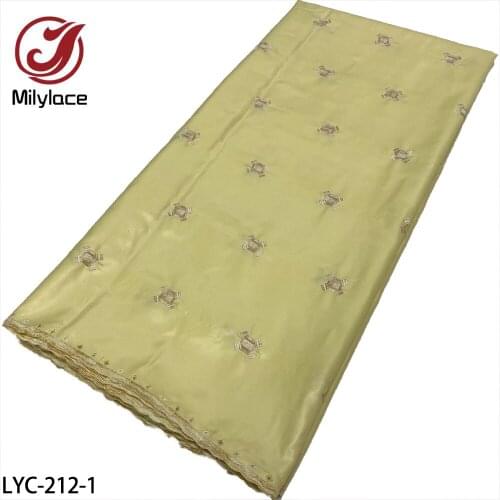 2021 LatestAfrican Cotton Fabric 100% Polyester Fabric 5 Yards for Nigerian Traditional Party Sewing Material LYC-212