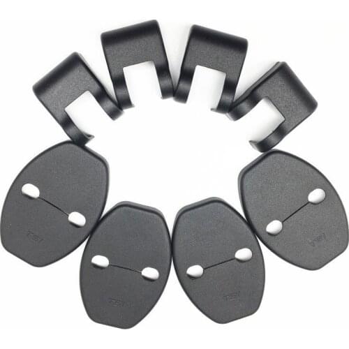 4Pcs Car Door Lock Protector Cover+4Pcs Door Check Arm Protection Cover For VW Volkswagen Polo Tiguan Passat B5 B6 B7 CC TSI