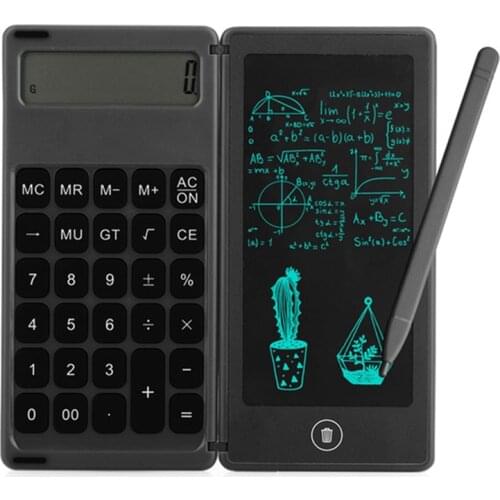 6 Inch Calculator Writing Tablet Portable LCD Handwriting Board Drawing Paperless Rechargeable