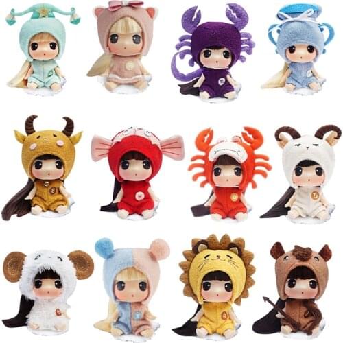 9cm Twelve Constellations Dressed Dolls Lifelike Baby Girl Princess Doll for Kids Children Toy