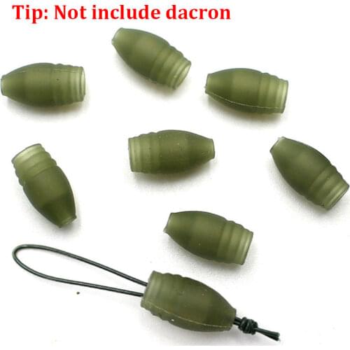 30pcs Pole Elastic Dacron Connectors Solid And Hollow Elastics Carp Fishing Accessories Carp Hair Rig Stop Bead Tackle Equipment