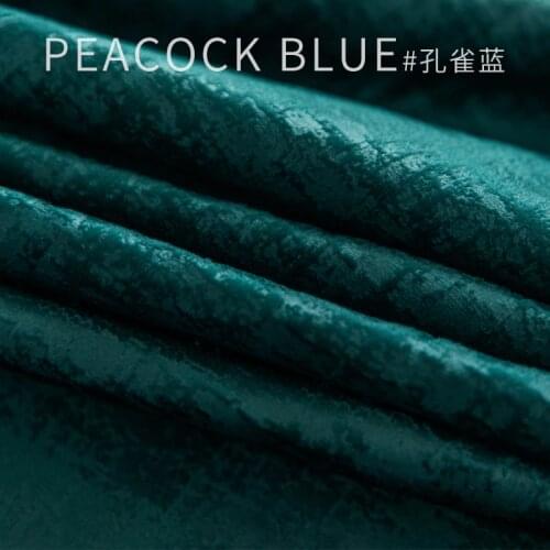 American Light Luxury Flannel Blackout Curtains for Bedroom Living Room Curtains Luxury Home Decor Peacock Blue Velvet Curtains