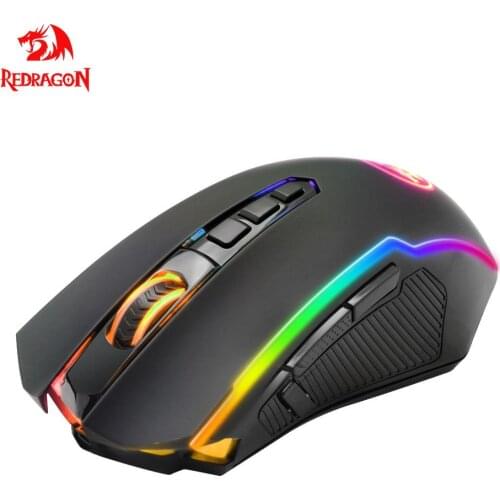 Redragon Griffin M910-KS USB Wireless 2.4G Gaming Mouse 8000 DPI RGB Programmable Optics Mice For Computer Gamer PC
