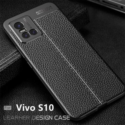For Cover Vivo S10 Case For Vivo S10 Capas Coque Luxury Back Shockproof Phone Bumper TPU Leather For Fundas Vivo S 10 S10 Cover