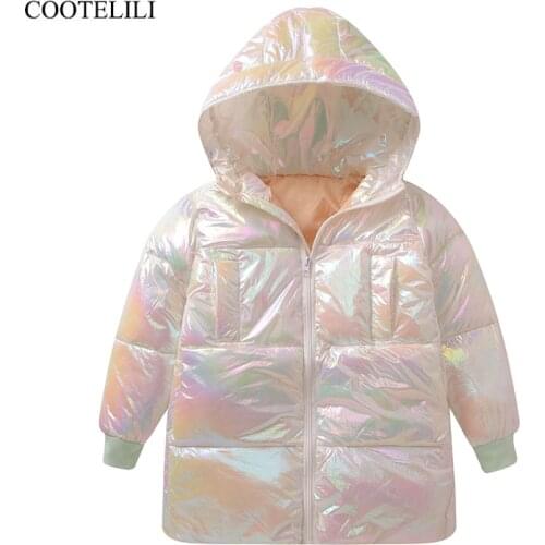 COOTELILI Toddler Girl Clothes Winter 2020 Warm Kids Coats For Girls Hooded Long Style Outerwear Children Thicken Clothing