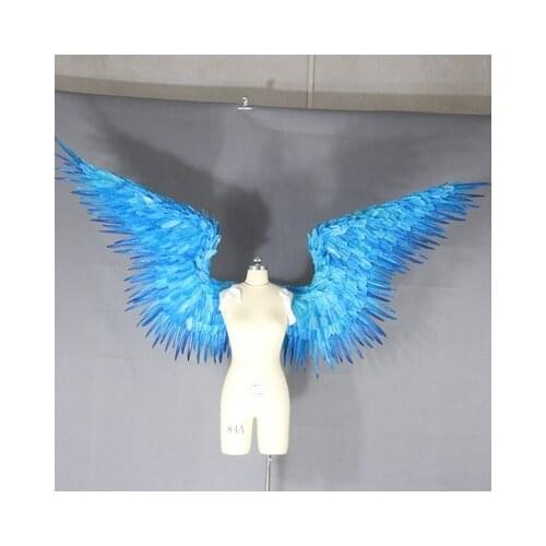 Victorias Secret Pure Blue angel feather wing adult model runway underwear show festival party wings Christmas wedding