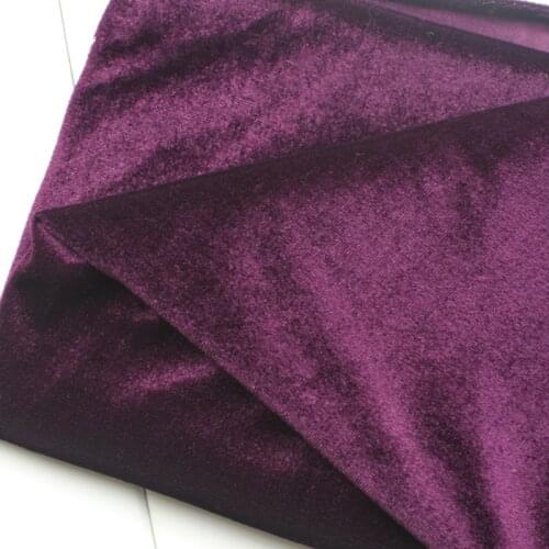 Purple velvet cloth fabric diy sewing materials Velour Fabric For Tracksuit Table Clothe Homedecor 1X1.5M