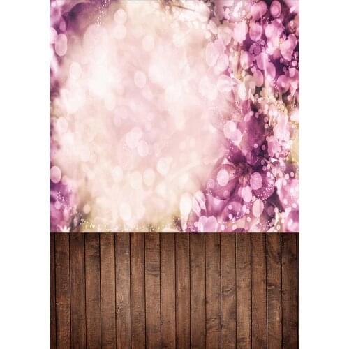 Purple Flowers Flare Gradient Bokeh Photography Backdrop Vinyl Backround Photo Studio for Children Newborn Baby Photoshooting
