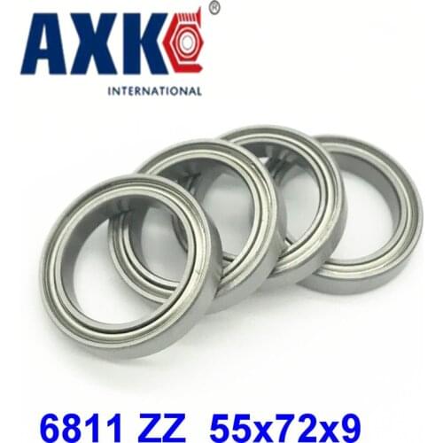 2019 Hot Sale New Steel Rolamentos 6811 Zz Abec-1 (4pcs) 55x72x9 Metric Thin Section Bearings 61811z 6811zz