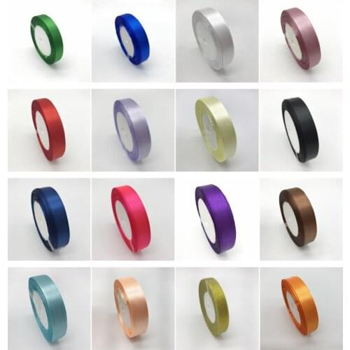 5/8" 15mm Wide) 25yards/Roll Silk Satin Ribbon Polyester Ribbon Bow Craft Decor Wedding Christmas Party Decoration