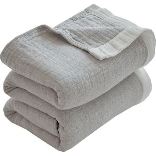 Summer Quilt Pure Cotton Gauze Towel Blankets Simple Bedspreads for Bed Sofa Cover Decorative 200*230cm