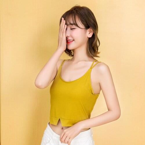 MRMT 2021 Brand New Summer Womens Vest Tshirt Modal Ladie One-piece Wear-free T-shirt for Female Straps Tops Vest Tshirt