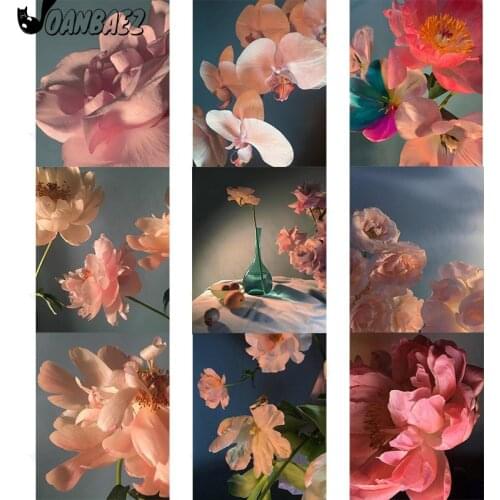 Flower 5D Diy Diamond Painting Pink Flower Cross Stitch Kit Rose Embroidery Mosaic Hand Inlaid Home Gift Design