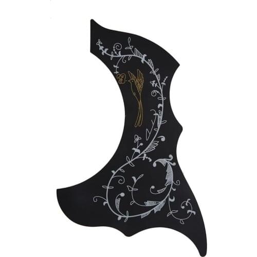 Pickguard-Acoustic-Acoustic Guitar Pickguard, Self Adhesive, Black