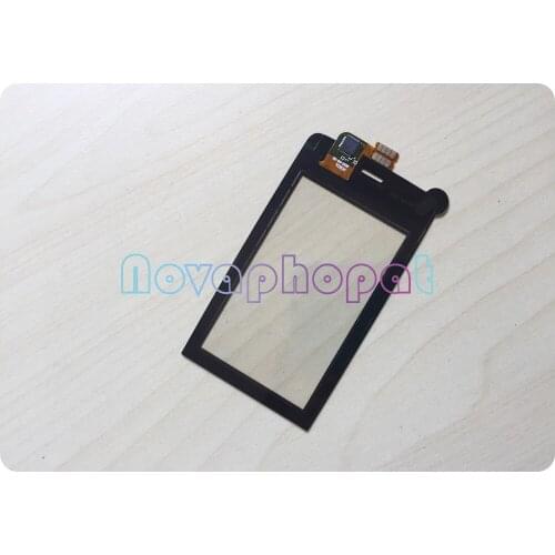 Novaphopat Black touchscreen For Nokia Asha 308 309 310 Touch Screen Digitizer Front Glass Panel Replacement + tracking