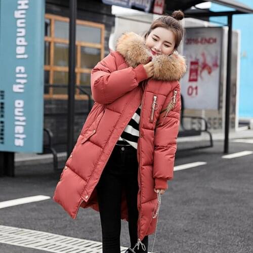 2019 New Pattern Korean Easy Long Fund Cotton-padded Clothes Woman Down Cotton Loose Coat Keep Warm Time Cotton-padded Jacket