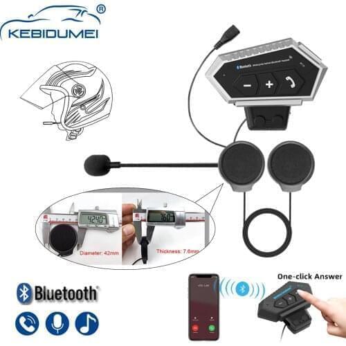 2021 New Dropshipping!! Upgraded Silve BT12 Motorcycle Helmet Headset Bluetooth Intercom Hands-free Microphone Earphone