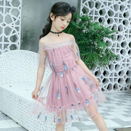 Girls dress summer 2019 kids dresses for girls clothes children clothing girl party dress shoulderless princess dress vestidos