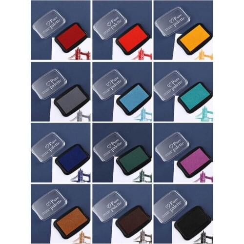 Handmade DIY Water Based Finger Paint Ink Pad for Rubber Stamps Printing Wood Paper Scrapbooking Inkpad