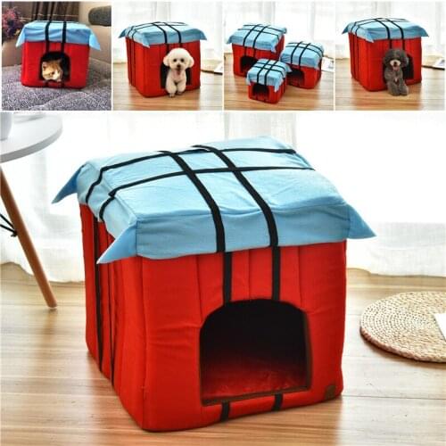 Dog House Dog Blanket Foldable Pet Bed Tent Cat Kennel Indoor Portable Trave Pet House Kennel Puppy Mat Pet Bed Products