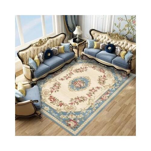 Nordic Modern Flower Pattern Carpet Rectangular Living Rroom Bedroom Sofa Anti-Slip Mat