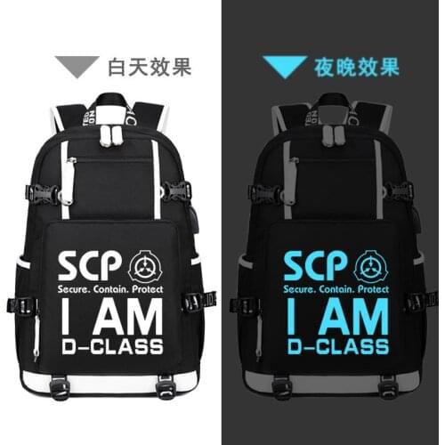SCP Foundation Backpack Supernatural 049 Laptop Women&Men School Bags Computer Travel Mochilas With USB