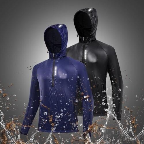 WOSAWE Reflective Cycling Rain Coat Ultralight Skin Jacket Waterproof Hoodie Bike Bicycle Running Windbreaker Portable Bag