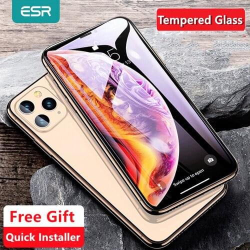 ESR Screen Protector for iPhone 11 Pro X XS XR XS Max 5X Stronger Tempered Glass Protector Cover for iPhone SE 2020 11 Pro Max