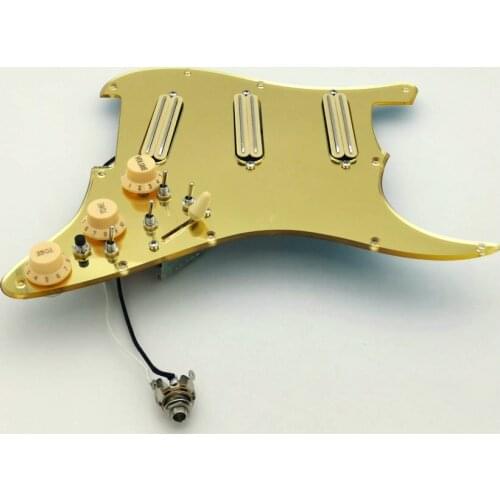 Golden mirror Stratocas Guitar Pickups fully loaded pickguard Humbucker Pickups Multifunctional push-pull single cut switch