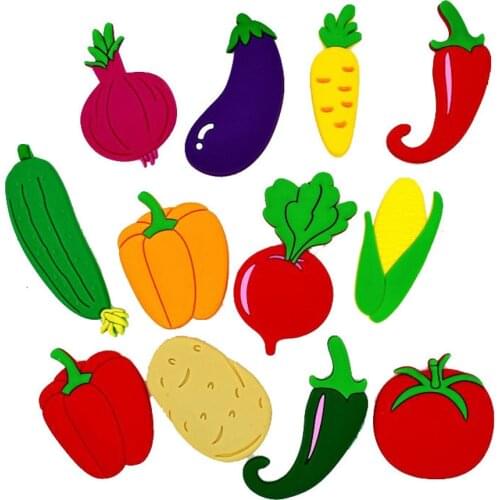 10Pcs/Lot Fridge Magnets for Kids Children Vegetable Fruit Car Animal Set Home Decor Refrigerator Sticker Educational Toy Gift