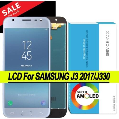 100% Original 5.0'' Display for Samsung Galaxy J3 2017 J330 J330F J3 Pro LCD Touch Screen Digitizer Repair Parts + Service Pack