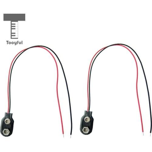 Tooyful 2 Pieces 9V Electric/Bass Guitar Active Pickup Battery Charger Buckles Connectors