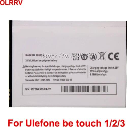 20PCS/LOT For Ulefone Be Touch / Be Touch 2 / 3 Battery Batterie Bateria Batterij Accumulator AKKU PIL 3050mAh