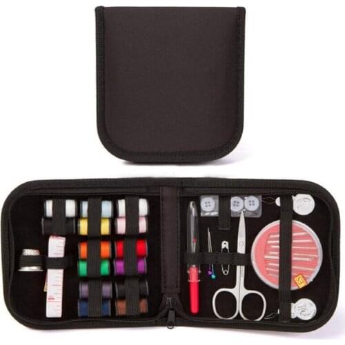 27pcs/set Portable Travel Sewing Box Kit Sewing Thread Stitches Knitting Needles Tools Cloth Buttons Craft Scissor Mom Gifts