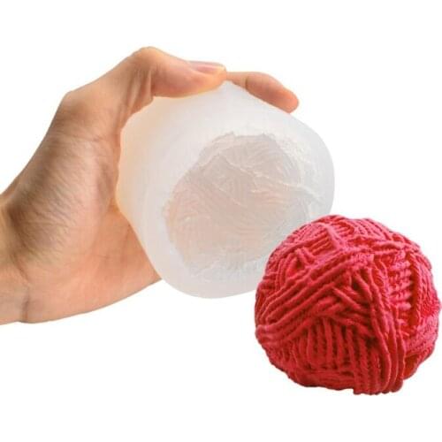 3D Wool Silicone Candle Mold Cake Decorating Fondant Candy Chocolate Baking Tool Soap Plaster Mould Crafts