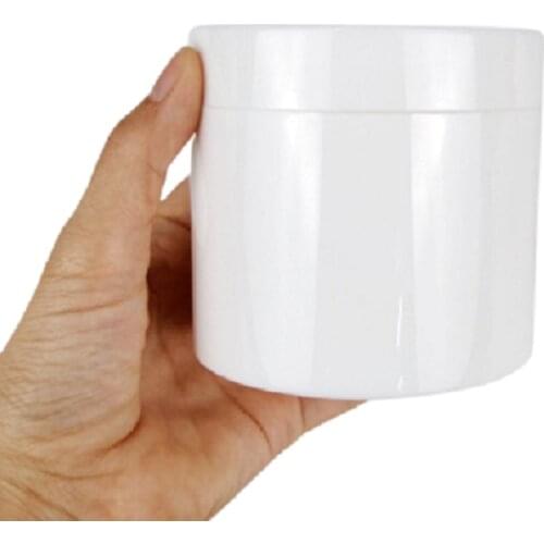 50g 100g 200g 300g 500g PS Plastic White Bottle Double Wall Box Cosmetic Cream Hair Wax Empty Packaging Container Jar 10PCS/Lot