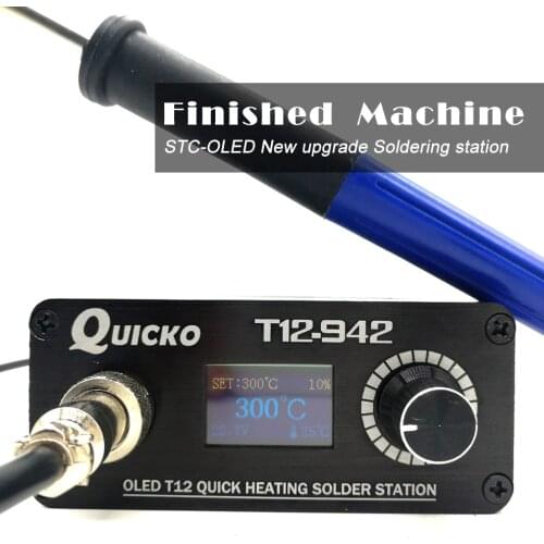 Quicko T12-942 MINI OLED soldering station with 9501 handle with EU adapter 24V3A solder T12 iron tip Portable welding tool