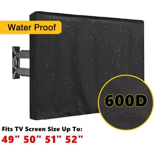 Fit For TV Screen 48" 49" 50" 51" 52" Heavy Duty TV Cover 600D Denier TV Television Cover Water Proof Rain Sun Dust Protective